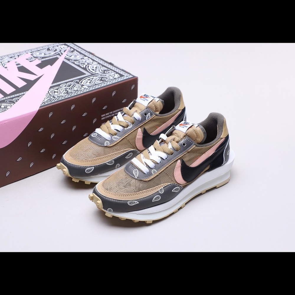 Nike Sneakers in Black, Pink, and Tan